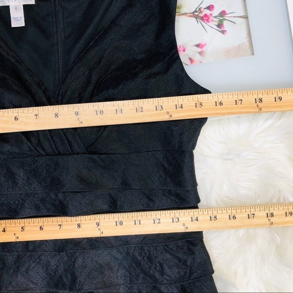 London Times Dress Sz 4 Ruffle Cocktail - Picture 4 of 8